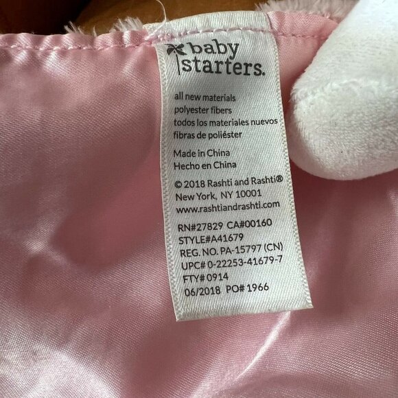 Baby Starters Bunny Security Lovey Blanket Plush 11" X 11" Cuddly Stuffed Animal - Picture 6 of 7